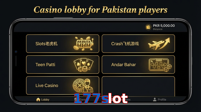 Lobby view of 177Slot for Pakistan users